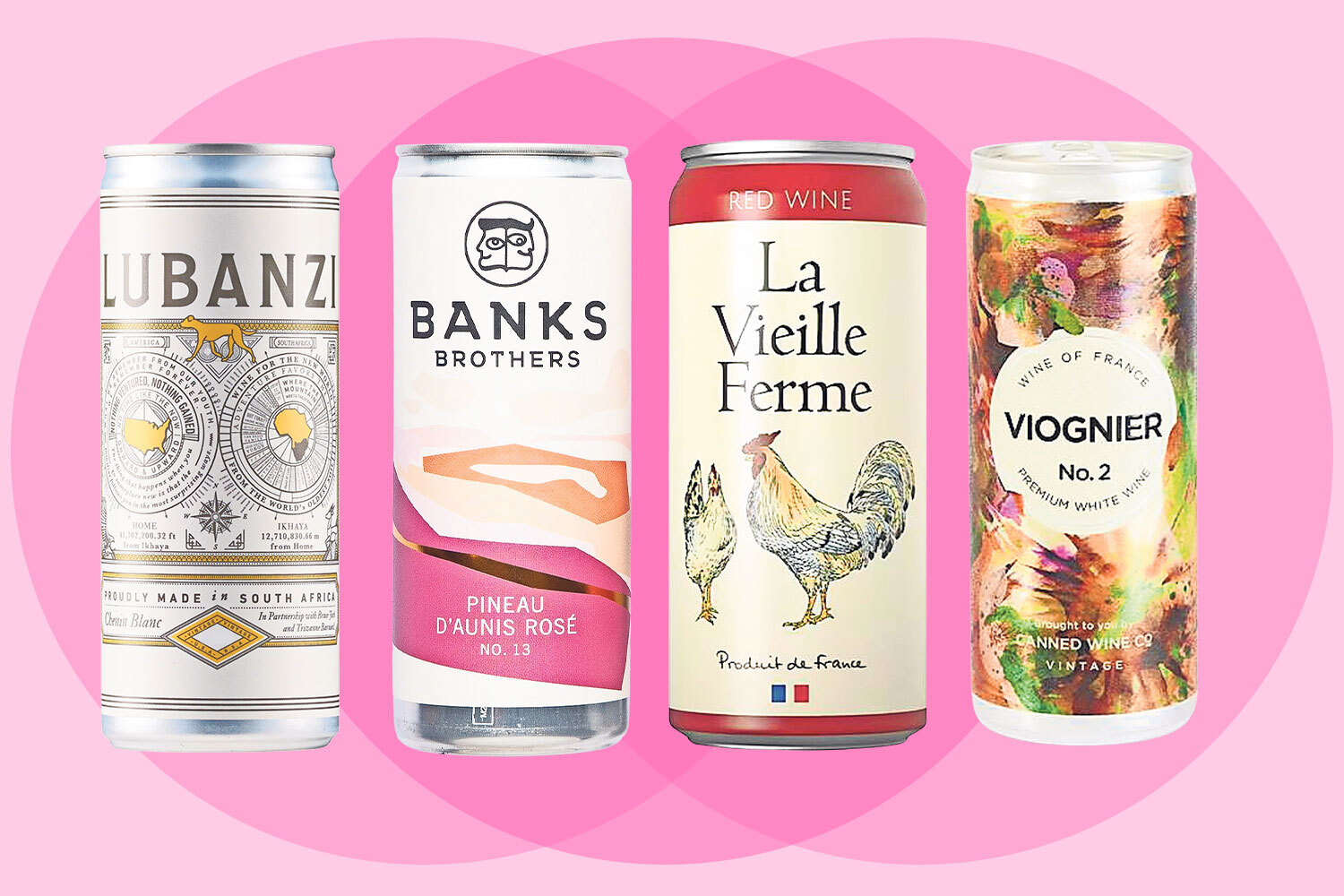 Four canned wines.