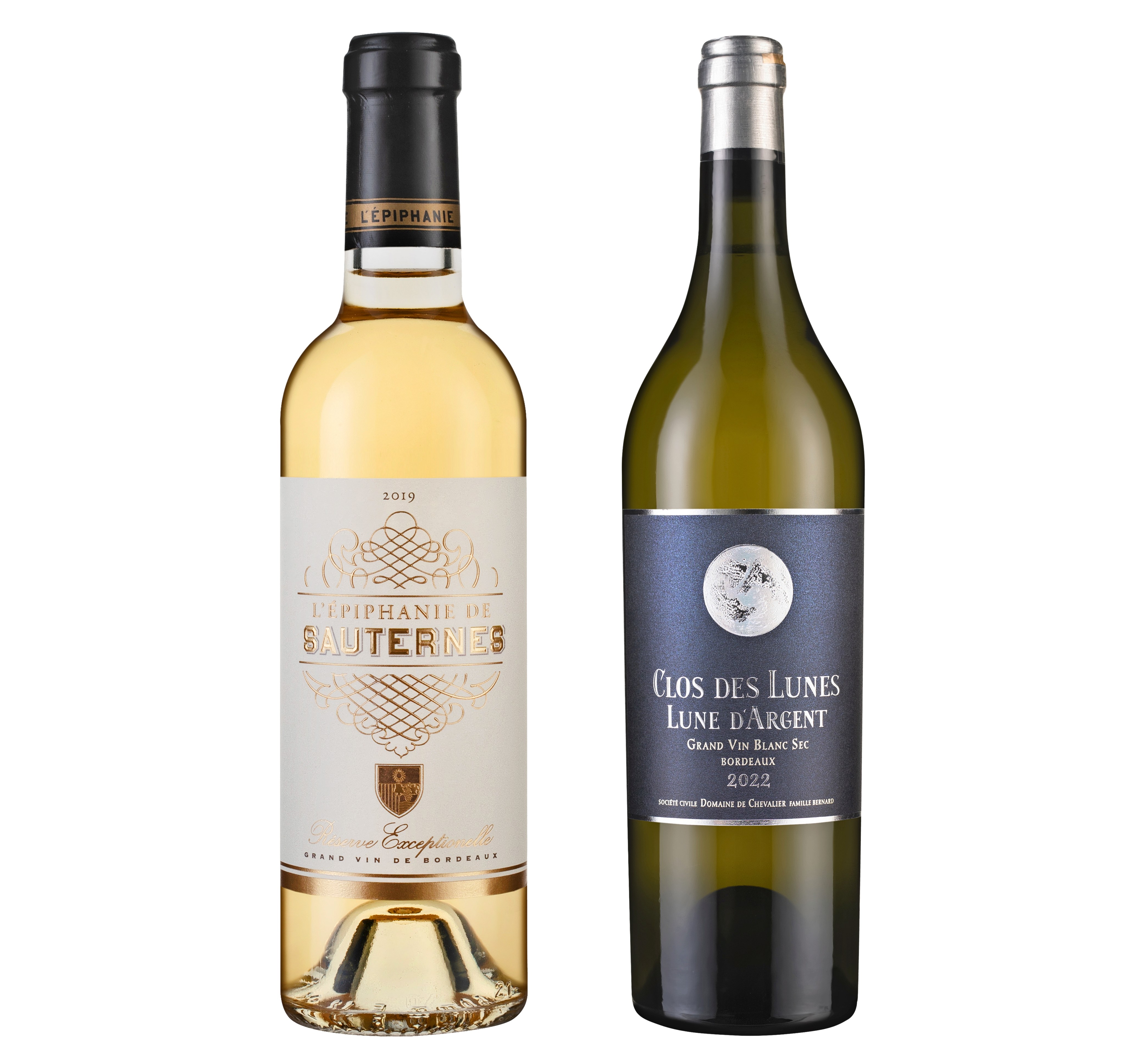 Two bottles of white wine.